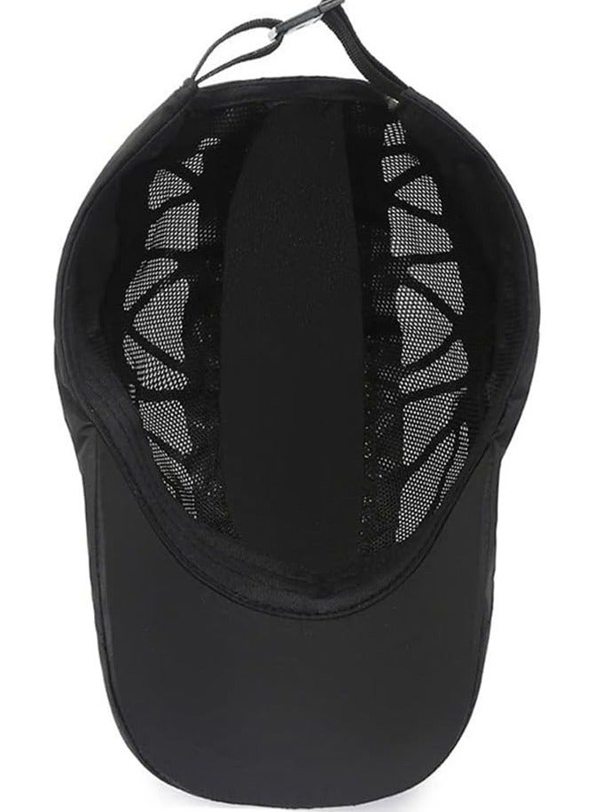 BreeJooy Men mesh cap baseball cap running hat quick drying hats unisex breathable sport solid color snapback hat  - Image 5