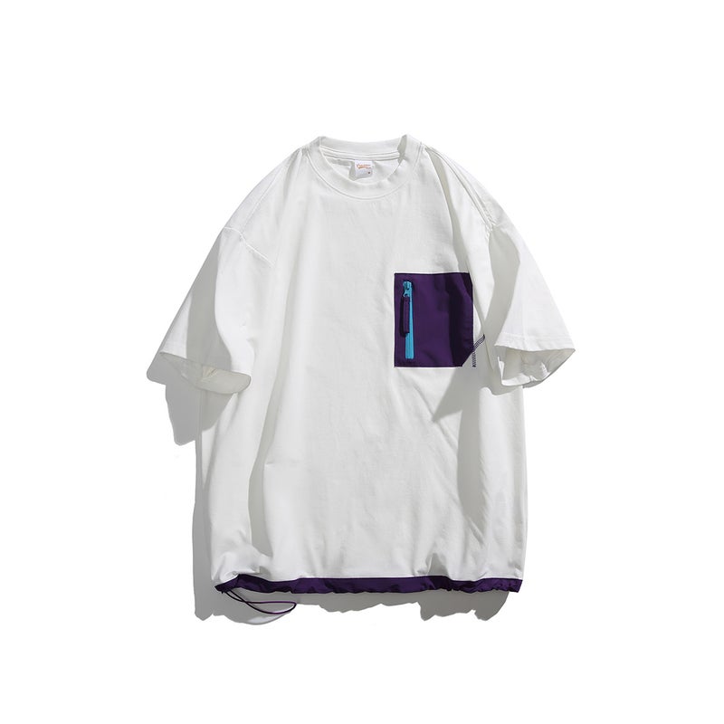 North Boundary Men'S Clothing American Fashion Brand 2025 Color Block Short Sleeve T-Shirt Men'S Elastic Hem Half Sleeve T-Shirt - Image 5
