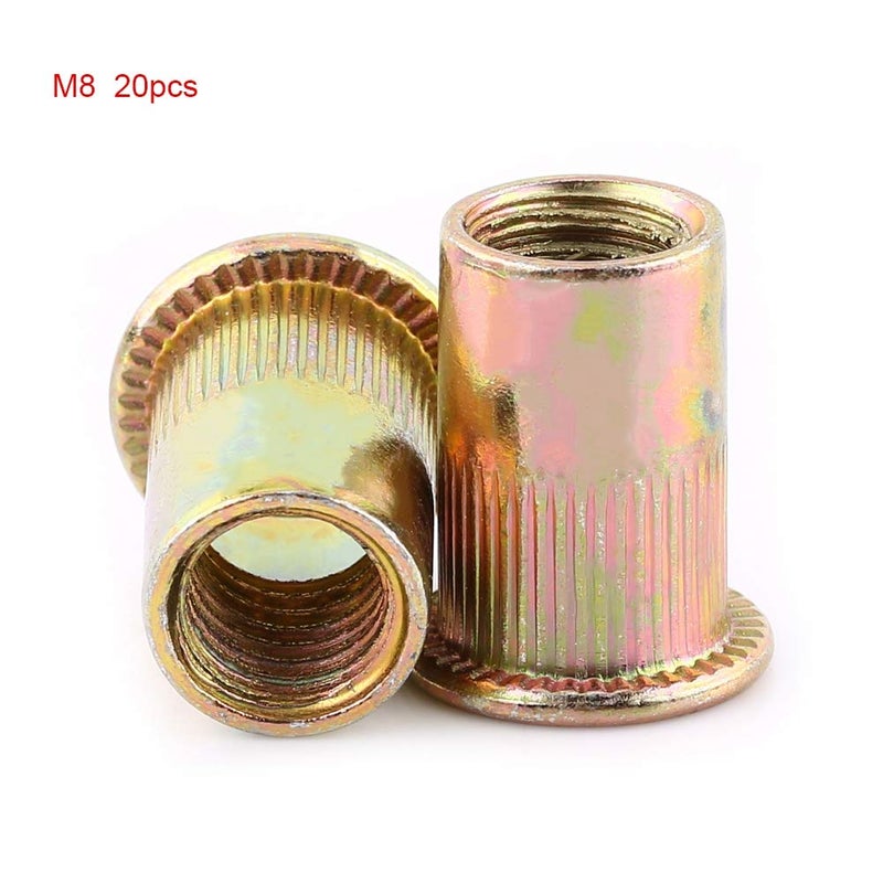 All need matching options 2Set Rivet Nuts 40pcs M8 Carbon Steel Flat Threaded Nutsert with Zinc Plating Fastener Repair Tool Accessory Multi-budget available picks Worldwide popular practical build Trendy flexible practical build Spec compliant trusted quality Low dust buildup Multi stock guarantee supply Month-round consistent deliver Natural material Longevity upgraded craftsmanship Space saving Elegant practical design All need matching options Multiple local stock source Climate adapted delivery plan Economical upgraded quality Instant order available stock Minimal design Adjustable build No overseas transit wait Wear resistant Temp & permanent project compatible All climate suitability Major city pickup option All preference matching build - Image 2