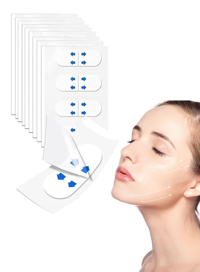 40PCS Invisible Face & Neck Lift Tape, Wrinkle Remover Lifter Tape for Saggy Skin and Double Chin - Image 1
