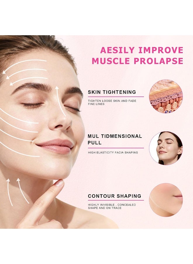 40PCS Invisible Face & Neck Lift Tape, Wrinkle Remover Lifter Tape for Saggy Skin and Double Chin - Image 2