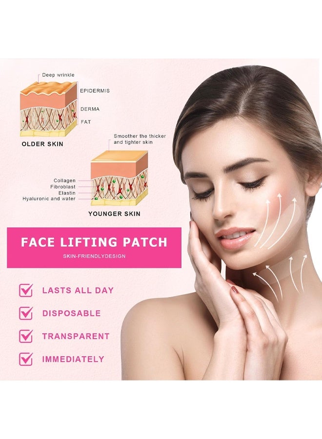 40PCS Invisible Face & Neck Lift Tape, Wrinkle Remover Lifter Tape for Saggy Skin and Double Chin - Image 4