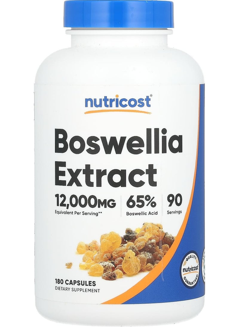 Nutricost Boswellia Extract, 12,000 mg, 180 Capsules (6,000 mg per Capsule)