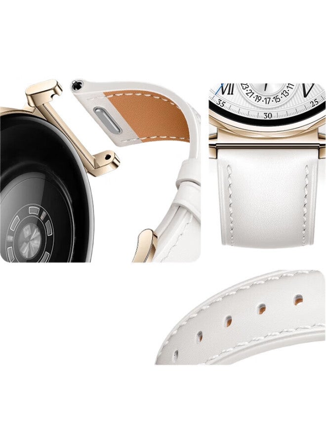 Tinker Xiao Pi Jiang سوار ساعة من الجلد الطبيعي لساعة Huawei Watch Gt5 Pro، Gt4/gt5 للسيدات - سوار ناعم ومريح من جلد البقر عالي الجودة مقاس 42/41 مم - سوار ساعة عالمي - Image 2