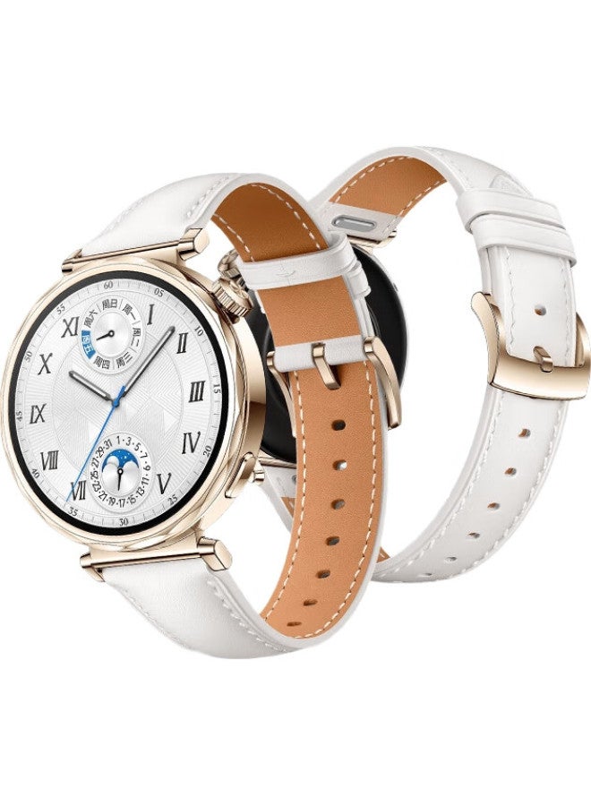 Tinker Xiao Pi Jiang سوار ساعة من الجلد الطبيعي لساعة Huawei Watch Gt5 Pro، Gt4/gt5 للسيدات - سوار ناعم ومريح من جلد البقر عالي الجودة مقاس 42/41 مم - سوار ساعة عالمي - Image 3