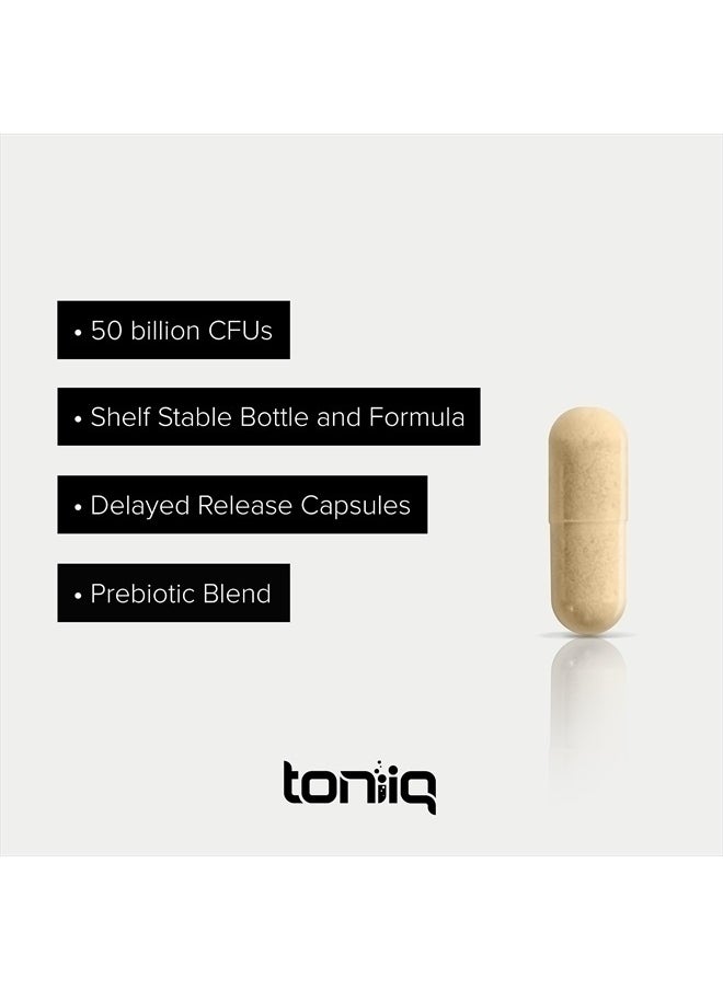Toniiq - 50 Billion CFU Lactobacillus Reuteri Probiotic 50mg per Serving - L Reuteri Probiotics - Highest CFU Count Lactobacillus Reuteri Probiotic - 60 Vegetarian Capsules - 60 Servings - Image 1