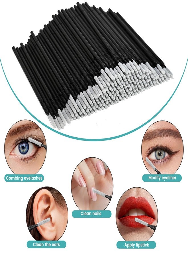 200 فرشاة دقيقة للاستخدام مرة واحدة وعصا ماسكارا - أعواد قطنية دقيقة لتركيب الرموش، والمكياج، وفرشاة تطبيق أحمر الشفاه الدقيقة - Image 4