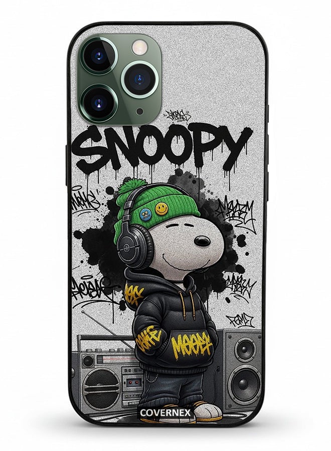 Covernex Apple iPhone 11 Pro Protective Case Cover Printed Featuring Hip Hop Snoopy - Image 2