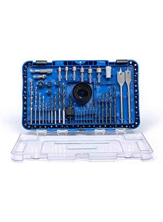 VTOOLS 90 Piece Drill Bit Set With Hss Bits And Storage Case For Metal Wood And Concrete Drilling Vt3103 - Image 3