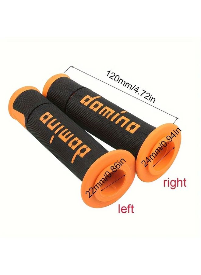 Red Synthetic Rubber Motorcycle Handlebar Grips for Dirt Pit Bikes 7/8 22mm - Image 2