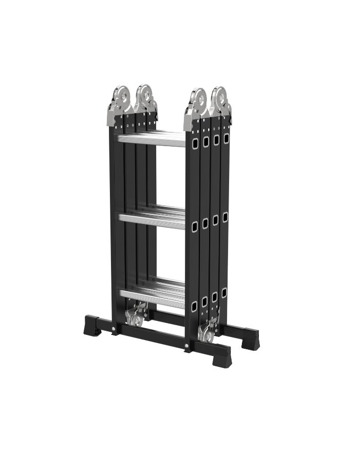 TRAITOOLS Multi-Functional Aluminum Ladder Black and Silver  34 x 24.5 x 91 cm KA6406-3M - Image 2