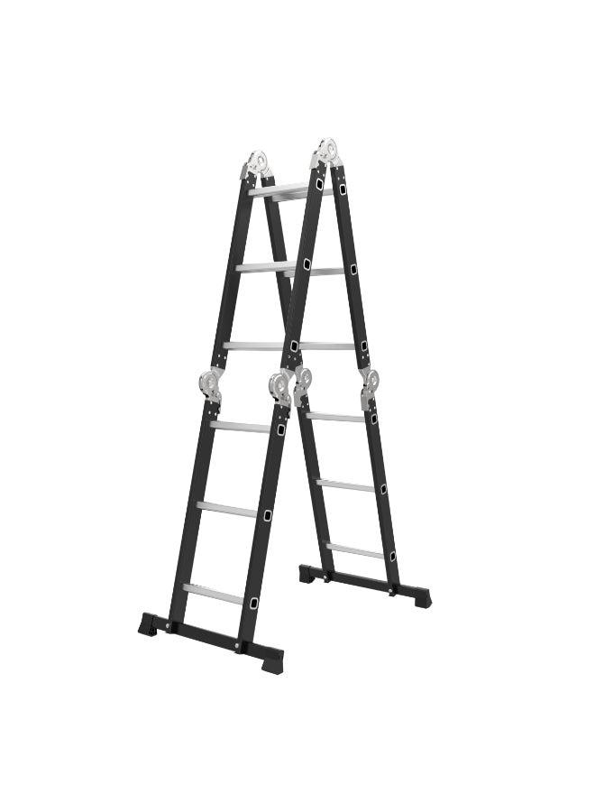 TRAITOOLS Multi-Functional Aluminum Ladder Black and Silver  34 x 24.5 x 91 cm KA6406-3M - Image 1