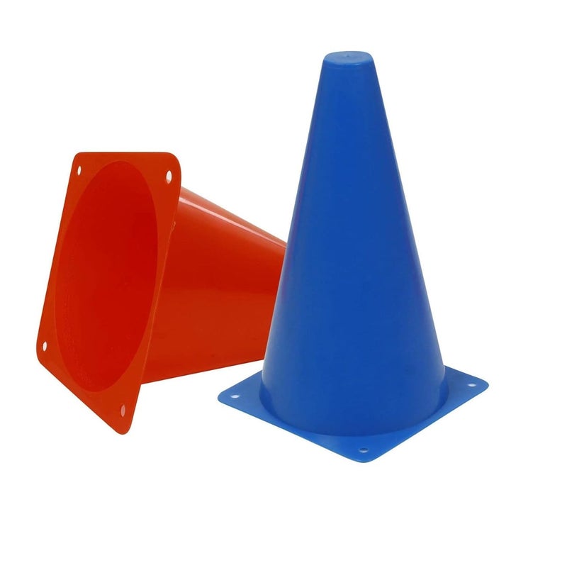 Toyshine أقماع بلاستيكية ملونة بطول 12 بوصة | مثالية لتدريب الرياضة | مجموعة من 6، بألوان متنوعة (SSTP) - Image 5