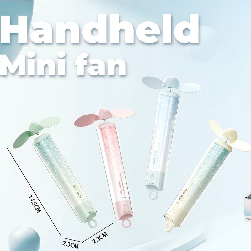 YF Border Bamboo Dragonfly Handheld Mini Fan - 3 Speeds, Lightweight & Portable USB Rechargeable Summer Outdoor Fan - Image 2