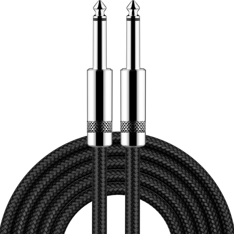 New bee Guitar Cable 10 ft Electric Instrument Cable Bass AMP Cord 1/4 Straight to Straight for Electric Guitar, Bass Guitar, Electric Mandolin, Pro Audio, Black - Image 1