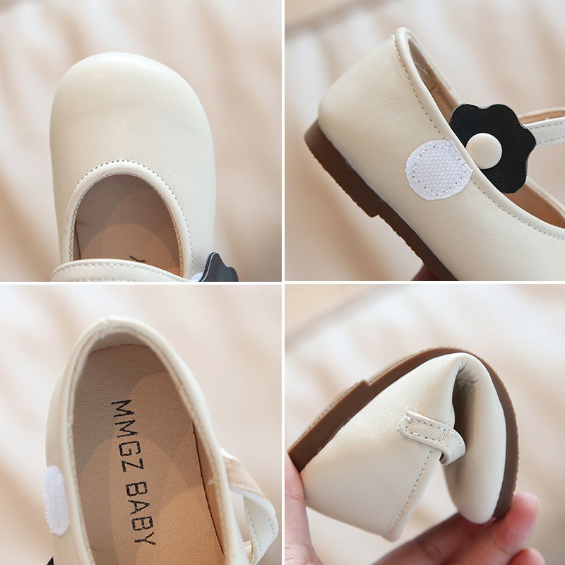 Princess Shoes for Girls, Leather Shoes for Spring and Autumn, Children''s Shoes, Black Shoes for Girls, Spring Soft-Soled Shoes for Little Girls, White Shallow-Mouthed Shoes - Image 4
