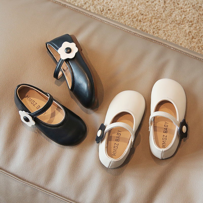 Princess Shoes for Girls, Leather Shoes for Spring and Autumn, Children''s Shoes, Black Shoes for Girls, Spring Soft-Soled Shoes for Little Girls, White Shallow-Mouthed Shoes - Image 5