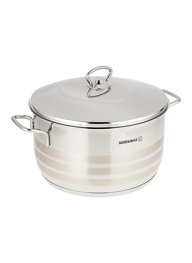 Korkmaz - 9 Pieces Ybm Home Korkmaz Stainless Steel Cookware Set Silver  A1900 - Image 1