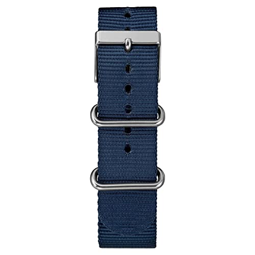 TIMEX ساعة تيمكس للرجال ويكندير 40 مم - علبة فضية مع قرص كريمي وحزام قماش أزرق قابل للتعديل - Image 2