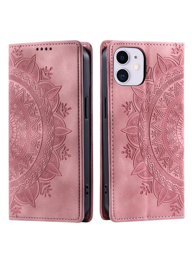 Zaboon Case For iPhone 11 Totem Embossed Magnetic Leather Phone Case - Image 1