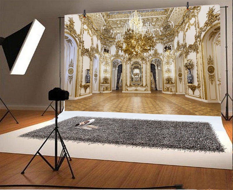 10x6.5ft Luxurious Palace Backdrop for Photography Chandelier Arch Door Noble Hotel Background Kids Adult Photo Booth Shoot Vinyl Studio Props Y2SW04371 - Image 2