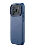 Mujjo iPhone 17 Pro Leather Case - Monaco Blue