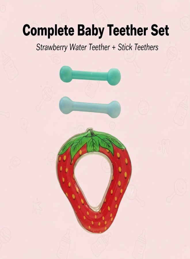 Enorme Water Filled Soft BPA-Free Cooling Strawberry Shape Teether - Image 2