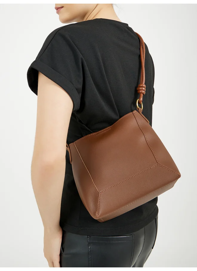 Styli Styli Plain Shoulder Bag with Double Handle