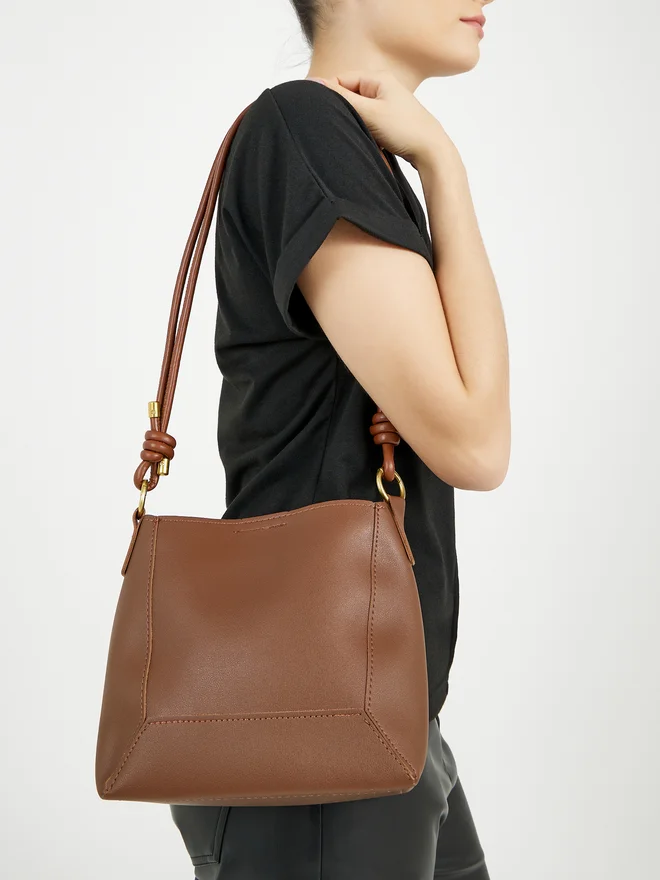 Styli Styli Plain Shoulder Bag with Double Handle