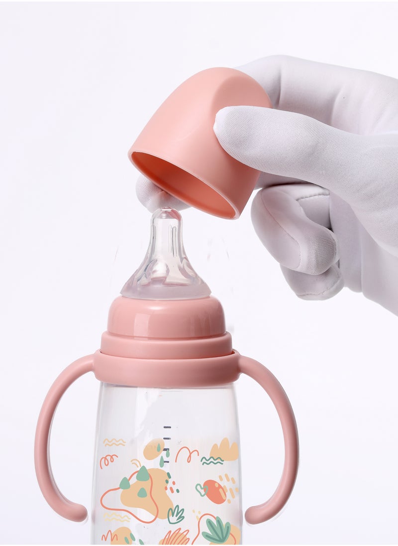 LuQu LuQu PP Feeding Bottle with Handle and Anti-Colic Straw, 200ML,Nipple size- L, 6+ months.  - Image 2