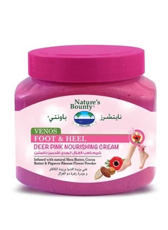 NATURE'S BOUNTY Venos Foot & Heel Deer Pink Nourishing Cream Infused With Natural Shea Butter, Cocoa & Apaver Rhoeas Flower Powder 300ml 