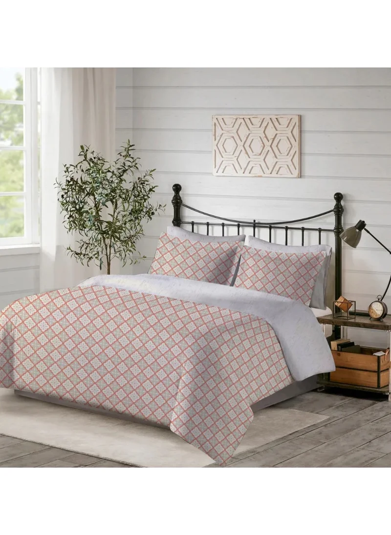 Varessa VARESSA SORTELL 100% COTTON PRINTED KING DUVET COVER SET (4 pcs)