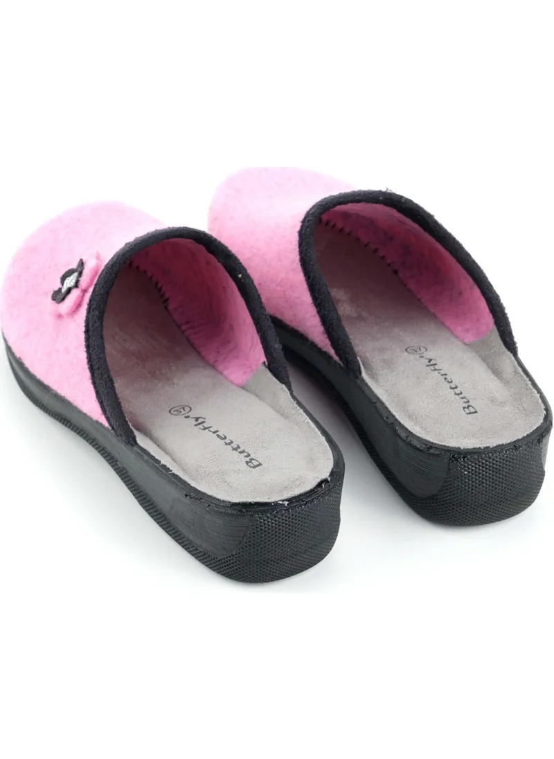 Gezer Butterfly Women's Winter Felt Comfortable Sole Home Garden Slippers