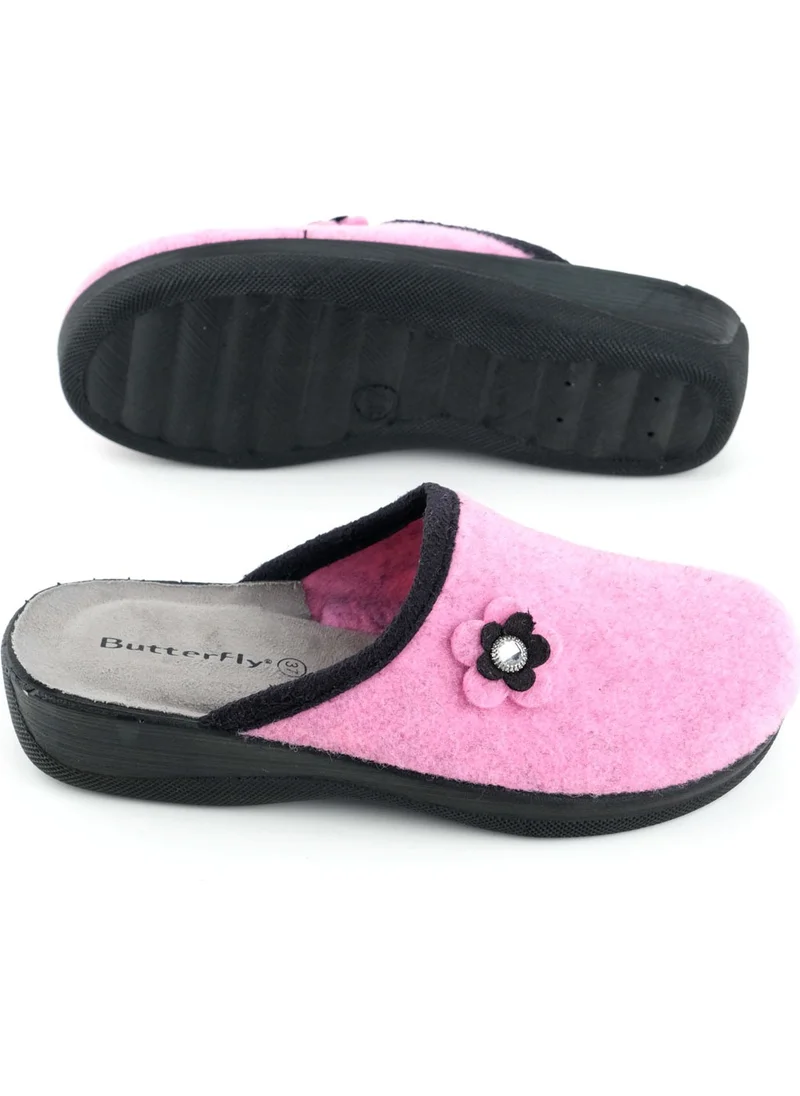 Gezer Butterfly Women's Winter Felt Comfortable Sole Home Garden Slippers