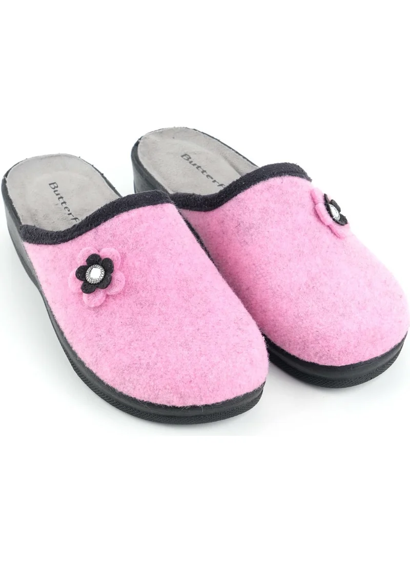 Gezer Butterfly Women's Winter Felt Comfortable Sole Home Garden Slippers