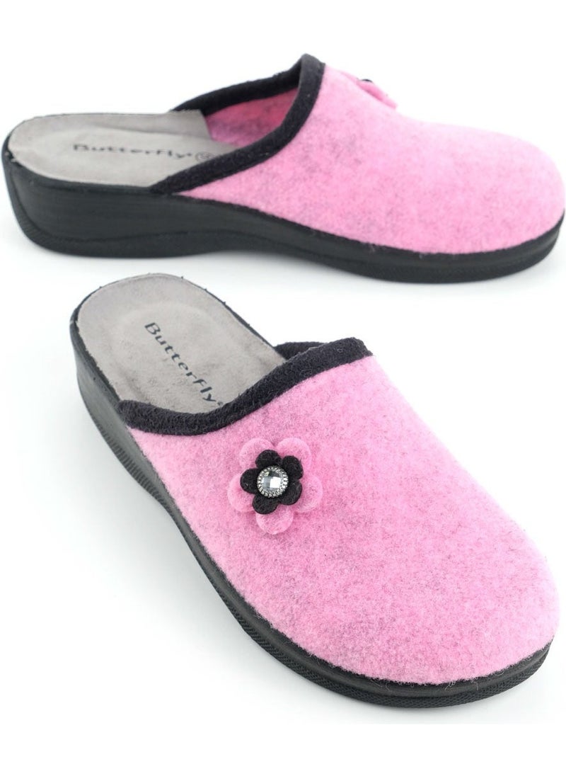 Gezer - Butterfly Women's Winter Felt Comfortable Sole Home Garden Slippers - Image 1