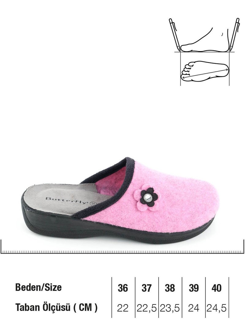 Gezer - Butterfly Women's Winter Felt Comfortable Sole Home Garden Slippers - Image 1