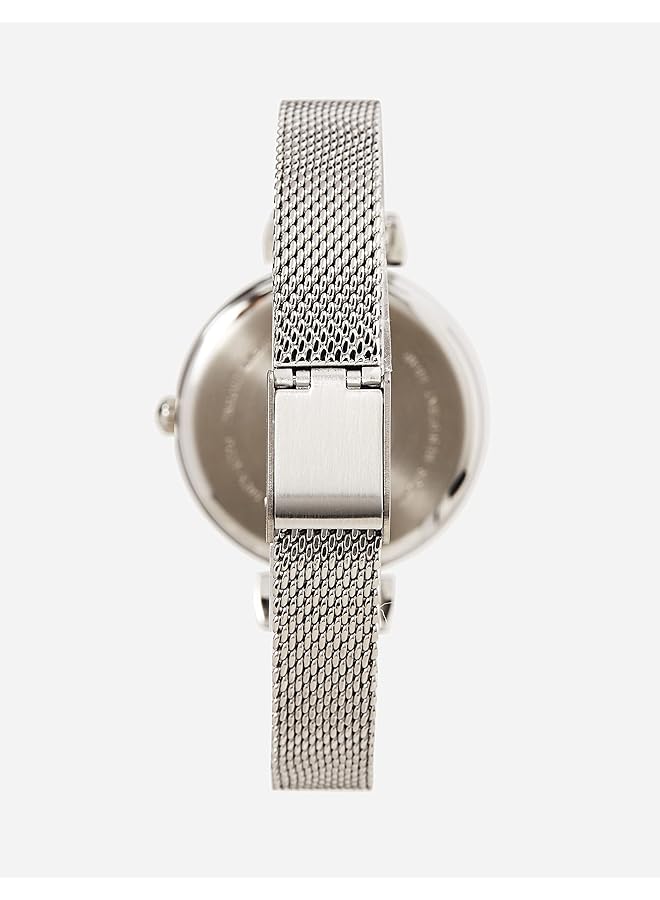 لوراس ساعة كوارتز تناظرية من الفولاذ المقاوم للصدأ بمينا أشعة الشمس باللون الأزرق الداكن للنساء Rg209Tx9 - Image 4