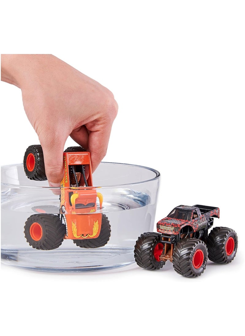 Spin Master LTD. - Monster Jam, Official El Toro Loco vs. Northern Nightmare Color-Changing Die-Cast Monster Trucks - Image 1