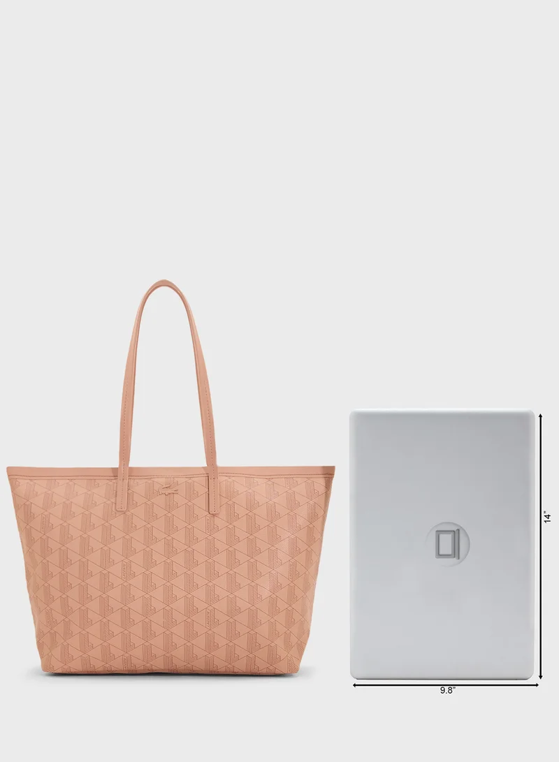 لاكوست Monogram Top Handle Zip Over Tote