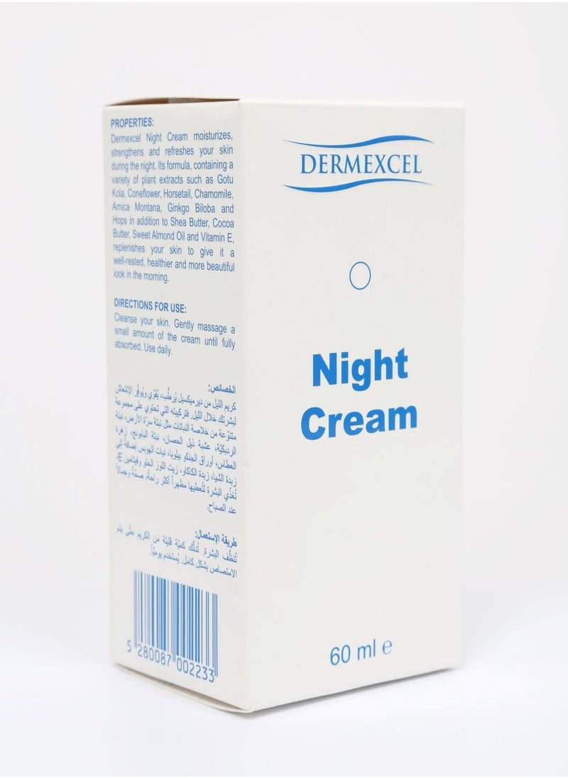 Dermexcel Dermexcel Night Cream 60ml - Anti-aging night cream - Brightening Night Cream - Night cream For Pores - Fairness Cream For Face - Night Cream For Open Pores & Pigmentation - Rejuvenating Night Cream  - Image 3
