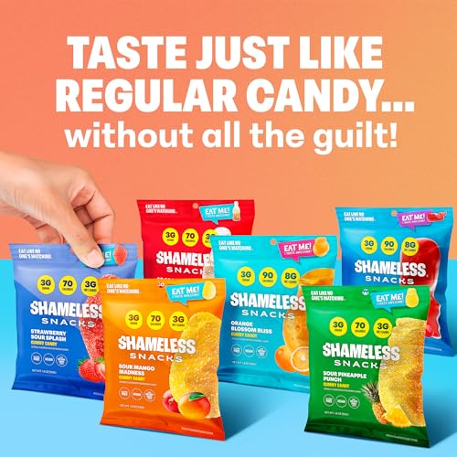 Shameless Snacks Candy Carnival  Sour Candy  Fruit Snacks Gummy Candy Variety Pack Strawberry Orange Mango Cola Keto Snacks 3g Sugar Gluten Free for Kids  Adults - Image 5