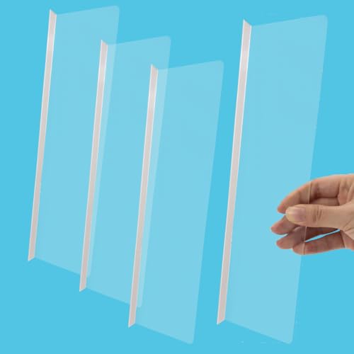 Clip Strip Computer Monitor Memo Board, 4 Pack, Sticky Note Holder, Semi-Transparent Flexible PVC, Monitor Adhesive Message Boards, Desk Accessories & Workspace Organizers, 12" L x 3" W, Non-Acrylic - Image 2