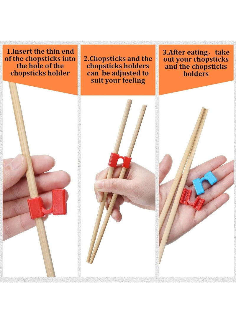 Oasisgalore - 5 Pairs Reusable Chopstick Helpers Practice Chinese Chop Stick Training Chopsticks for Many Age, Kids, Adult, Beginner, Trainers or Learner - Image 1