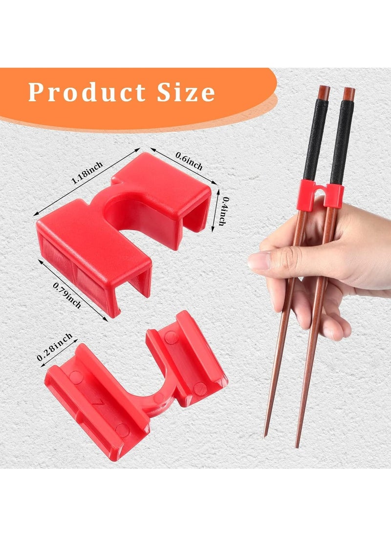 Oasisgalore - 5 Pairs Reusable Chopstick Helpers Practice Chinese Chop Stick Training Chopsticks for Many Age, Kids, Adult, Beginner, Trainers or Learner - Image 1