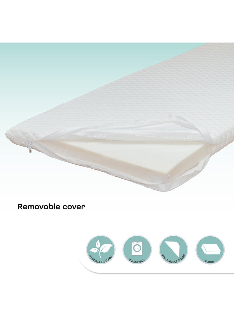 Moon Baby Quilted Crib Mattress - 0M+, White - Image 3