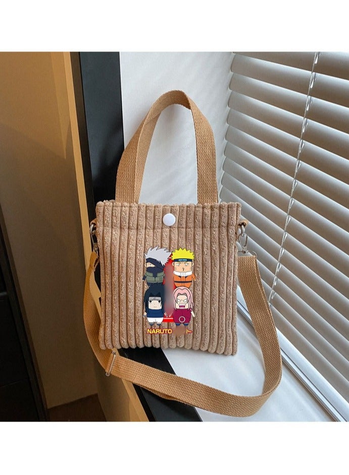 KUYING New Naruto Corduroy Crossbody Bag 