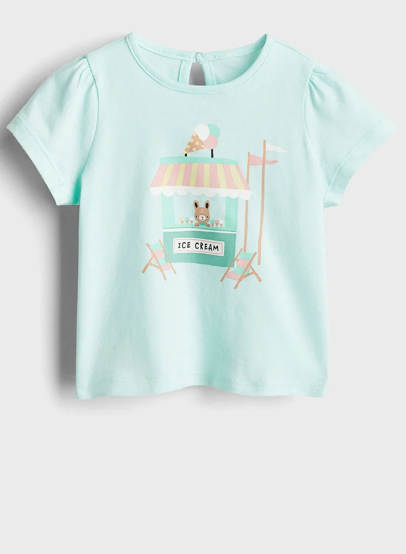 H&M Youth Aop Jersey Top