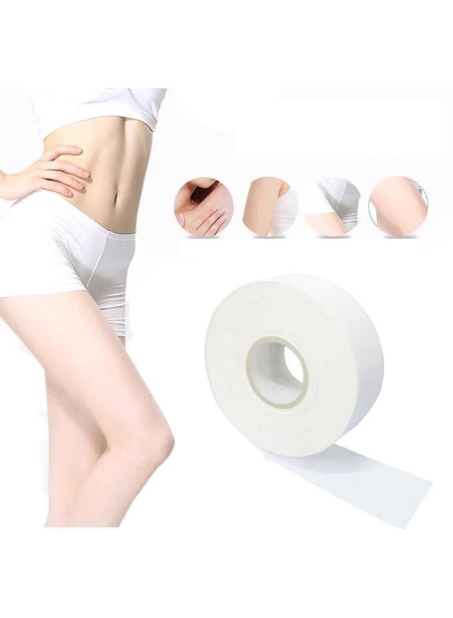 Fodattm 100 Yards White Large Facial Body Hair Removal Non Woven Wax Strip Paper 2.75" Width Disposable Epilating Waxing Strips Waxing Roll - Image 2