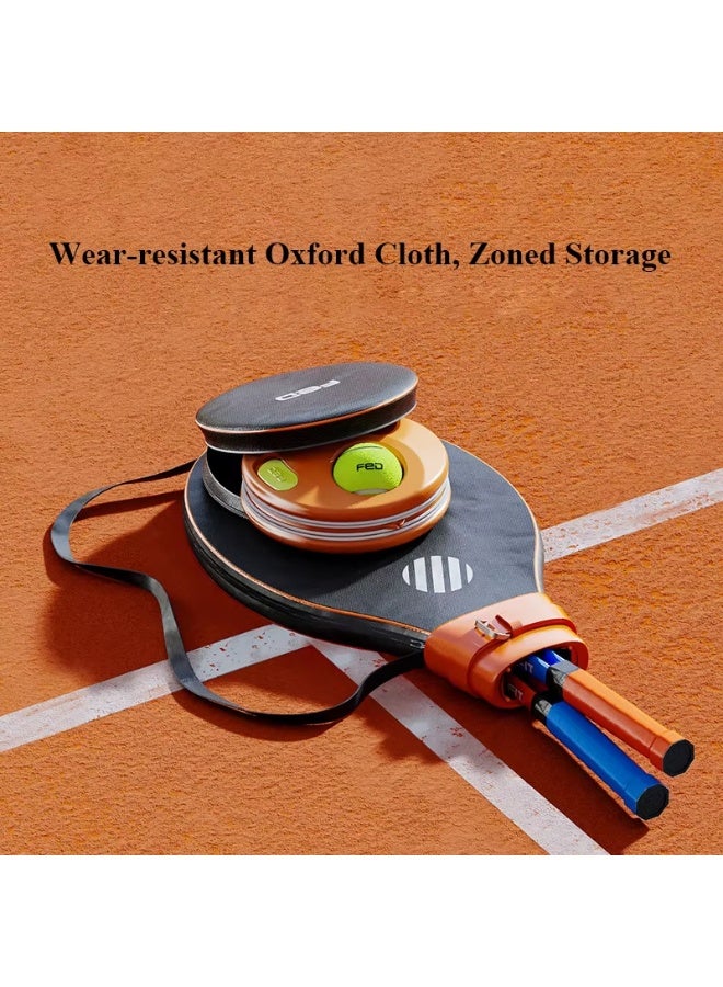 فيد مجموعة تدريب التنس مع معدات ارتداد تلقائية مع كرة تنس وحقيبة ومضارب محمولة لممارسة التنس - Image 4